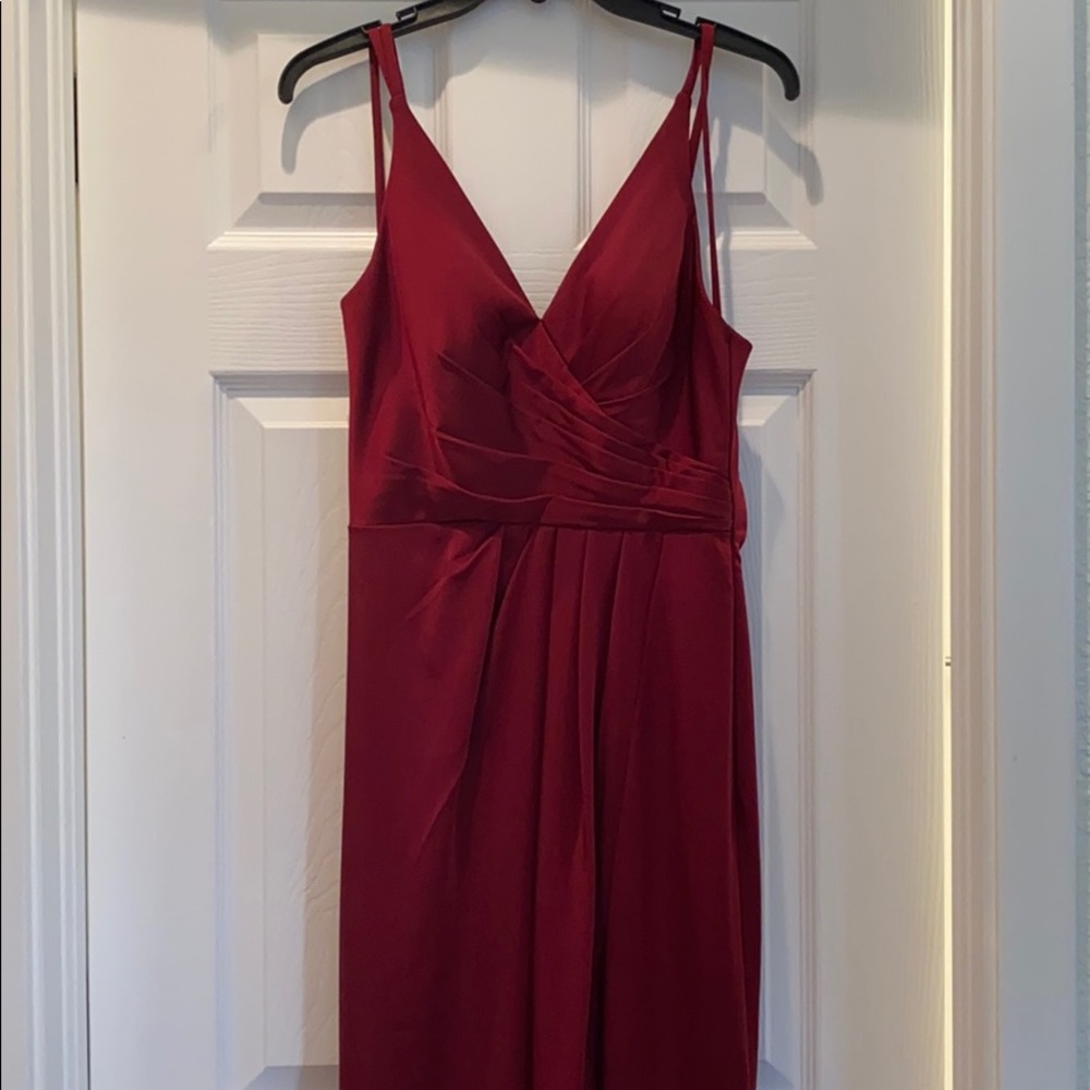 Stunning satin, wine gown - perfect for prom!